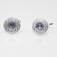 Bouton de manchette homme cristal violet