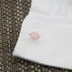 Bouton de manchette homme pierre rose