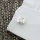 Bouton de manchette homme cristal blanc mariage